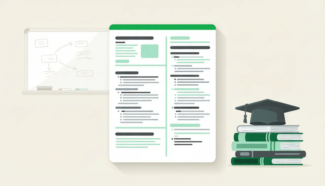 Ilustrasi contoh CV dosen dengan bagian mengajar dan penelitian